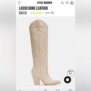Steve Madden Lasso Bone Leather Boot